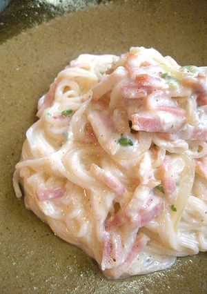 カルボナーラ de そーめん♪-レシピのメイン写真