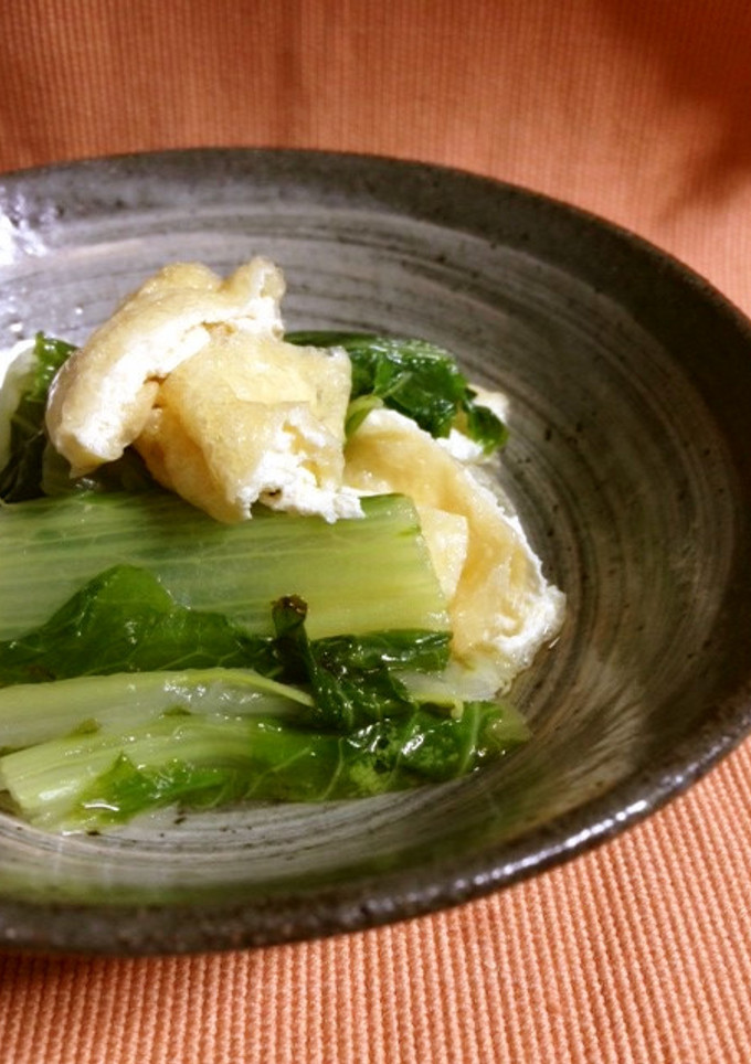 菜っ葉とお揚げの炊いたん、京おばんざい2-レシピのメイン写真