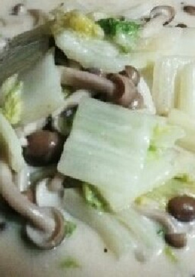 白菜とｼﾒｼﾞのｸﾘｰﾑ煮-レシピのメイン写真
