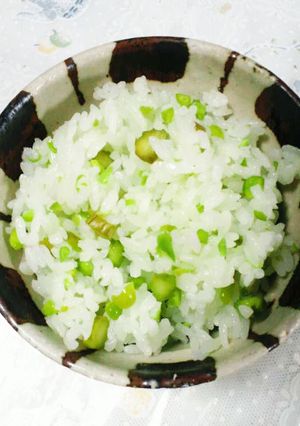 豆のかんたんみどりご飯-レシピのメイン写真