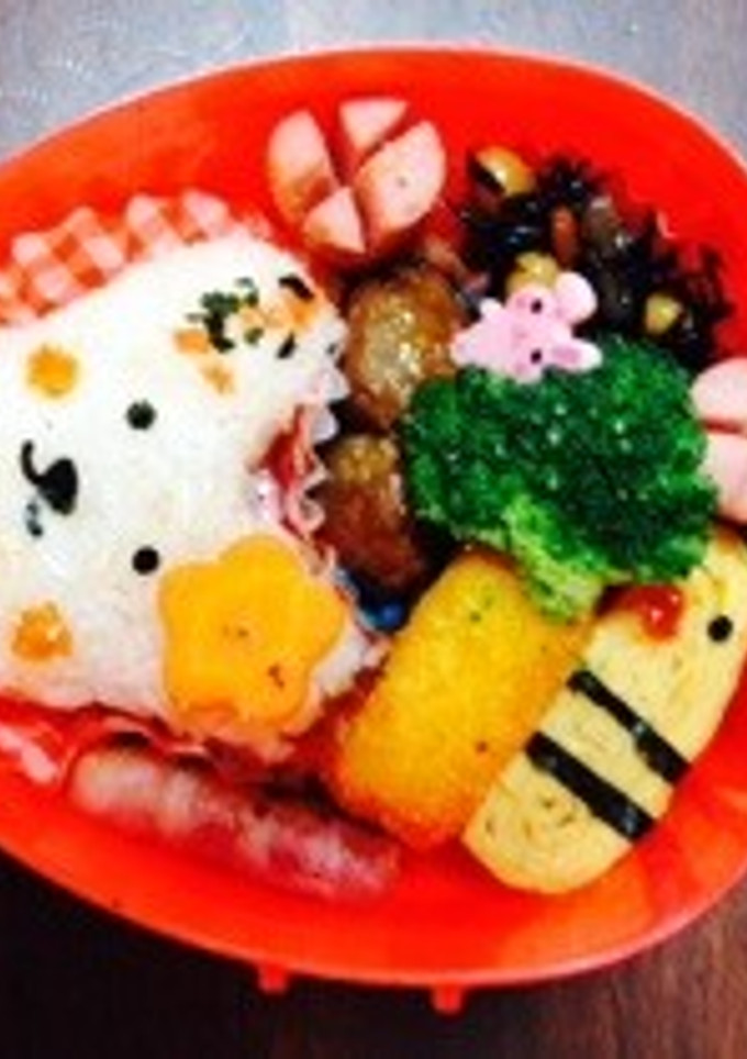 ウサギさん弁当 春-レシピのメイン写真