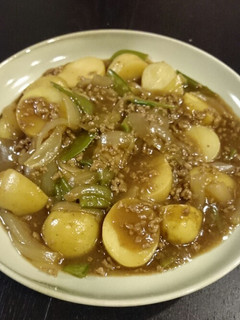 新じゃが(小芋)と挽き肉の煮物-レシピのメイン写真