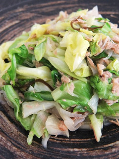 時短お助け!春キャベツとツナの塩昆布炒め-レシピのメイン写真