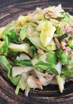 時短お助け！春キャベツとツナの塩昆布炒め-レシピのメイン写真