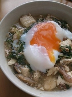とろーり温玉のせ豆腐-レシピのメイン写真