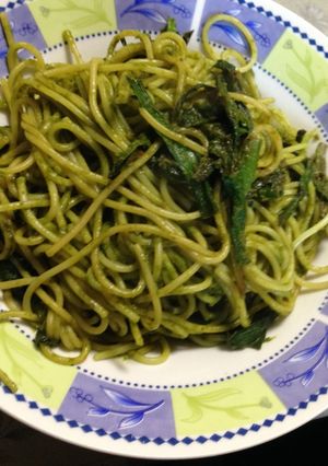 ニラの中華風パスタ-レシピのメイン写真
