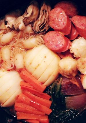 手作りキムチ鍋♡牡蠣,カブ,結び蒟蒻入♪-レシピのメイン写真