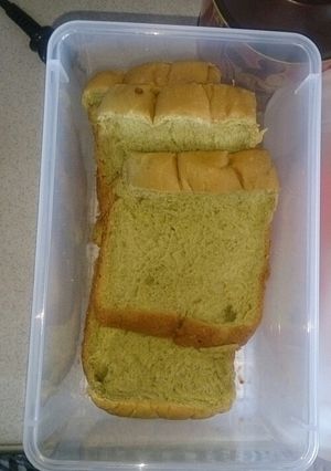 ＨＢで簡単！抹茶と甘納豆食パン-レシピのメイン写真