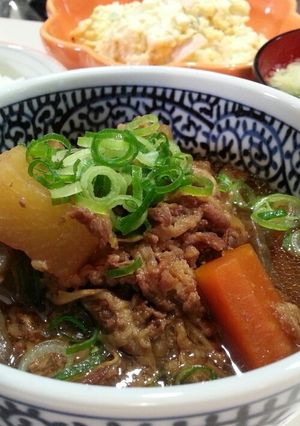 簡単♡牛こま肉で土手焼き風煮込み-レシピのメイン写真
