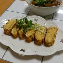รูปของ 味噌と白だしの卵焼き！