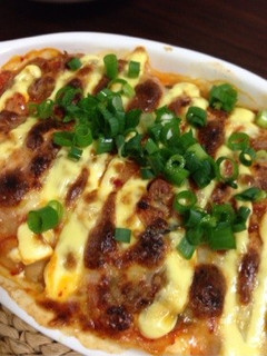 豆腐・納豆・キムチ・チーズ全部載せ焼き♡-レシピのメイン写真