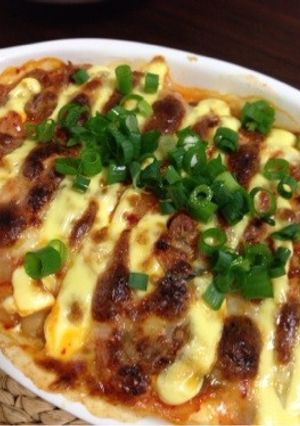 豆腐・納豆・キムチ・チーズ全部載せ焼き♡-レシピのメイン写真