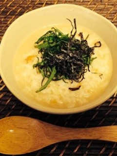 風邪の時に!味噌風味の生姜梅雑炊-レシピのメイン写真