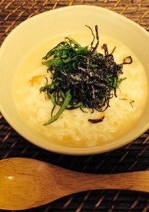 風邪の時に！味噌風味の生姜梅雑炊-レシピのメイン写真