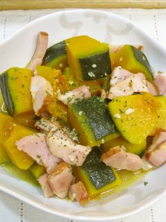 *かぼちゃ&ベーコンのコンソメバター煮*-レシピのメイン写真