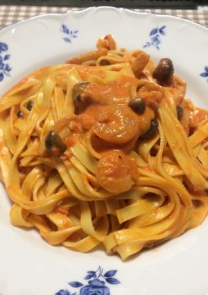 エビとしめじのトマトクリームパスタ☆-レシピのメイン写真