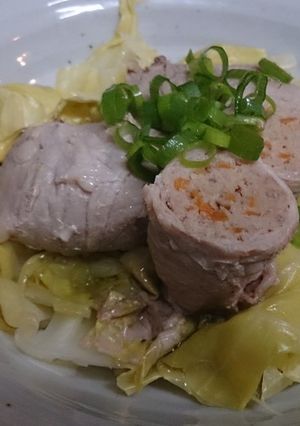 ひき肉の肉巻き！？　春キャベツとの蒸し煮-レシピのメイン写真