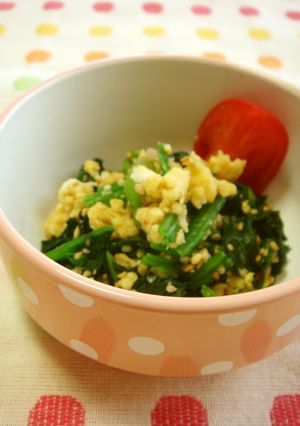 ホウレンソウの味噌卵和え-レシピのメイン写真