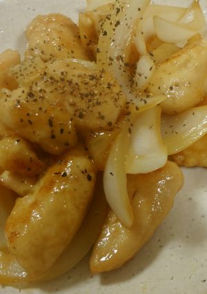 めんつゆで☆新玉ねぎとささ身の甘辛炒め-レシピのメイン写真