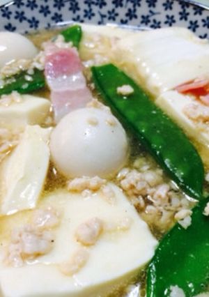 つるとろっ♬絹ごし豆腐の鶏ひきあんかけ-レシピのメイン写真