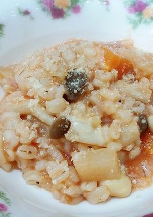ミネストローネリメイク☆押し麦リゾット-レシピのメイン写真