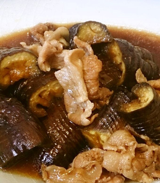 簡単!なすと豚肉の煮物-レシピのメイン写真