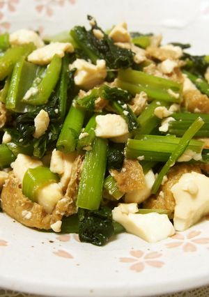 小松菜と揚げの豆腐炒め煮-レシピのメイン写真