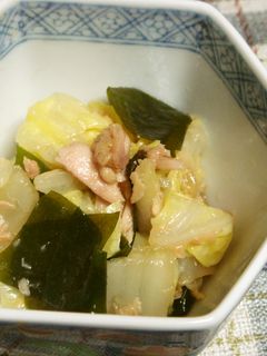あと一品♪ 白菜・ワカメ・シーチキン♪-レシピのメイン写真