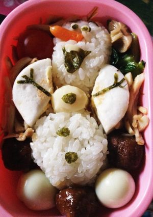 簡単キャラ弁「雪の女王 :オラフ」弁当-レシピのメイン写真