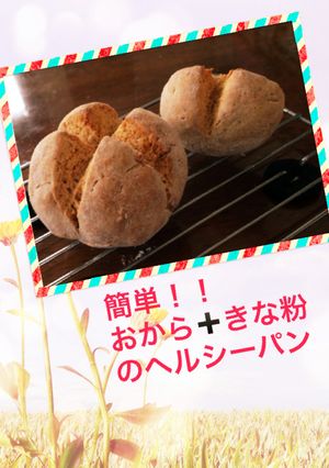 【発酵いらず】おからときな粉パン⭐️-レシピのメイン写真