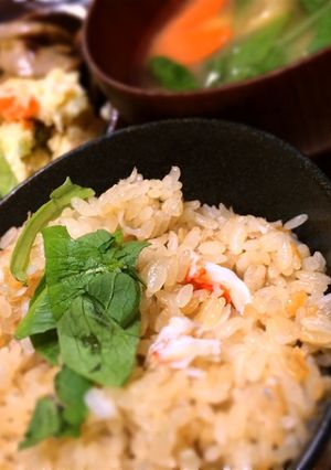 しらすとかにの炊き込みご飯-レシピのメイン写真