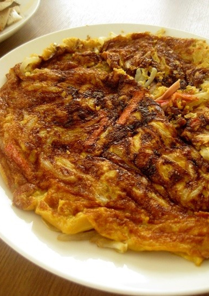 節約☆もやしとカニカマの玉子焼き-レシピのメイン写真