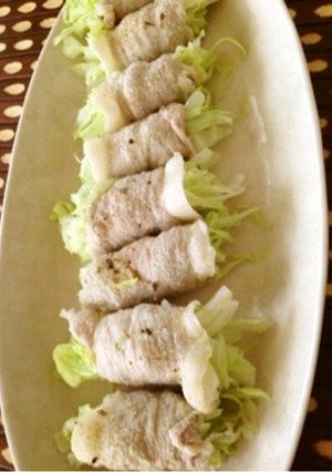 春キャベツの豚肉蒸し〜柚子胡椒ぽん酢添え-レシピのメイン写真