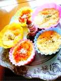 レンジで簡単♡米粉のピザ風蒸しパン♡