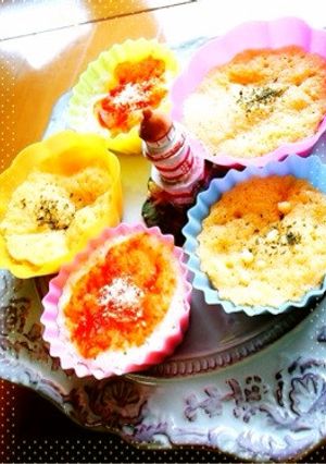 レンジで簡単♡米粉のピザ風蒸しパン♡-レシピのメイン写真