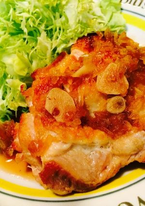 簡単★鶏もも照焼きにんにくソースがらめ♥-レシピのメイン写真