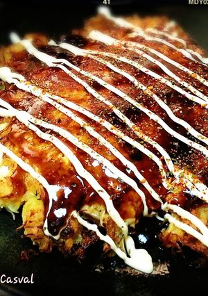 フライパンで作る一人分のお好み焼き♪-レシピのメイン写真