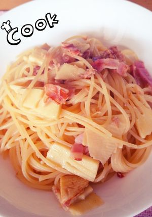 新たけのことツナのガーリックパスタ-レシピのメイン写真