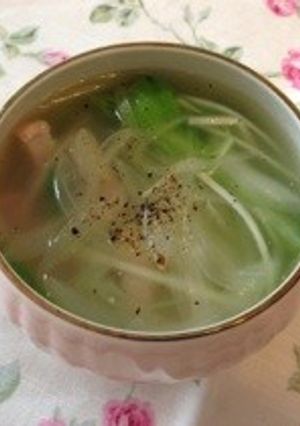 ☆簡単ランチに!水菜の食べるスープ☆-レシピのメイン写真