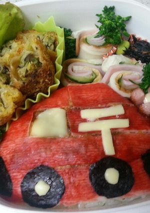 キャラ弁4 ★ 郵便局の車-レシピのメイン写真