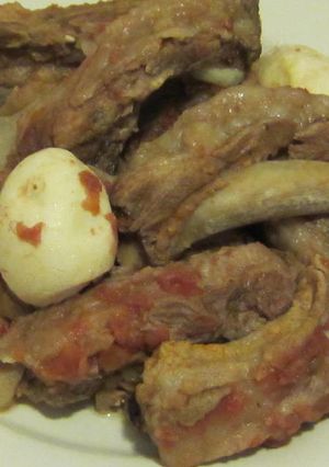 トロトロ骨付きばら肉のトマトソース煮-レシピのメイン写真
