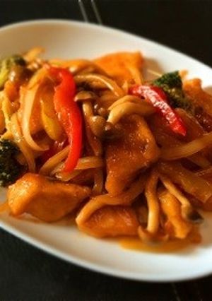 ヘルシー＊鶏むね肉とパプリカの酢豚風-レシピのメイン写真