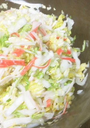 簡単寿司酢とごま油の白菜かにかまサラダ☆-レシピのメイン写真