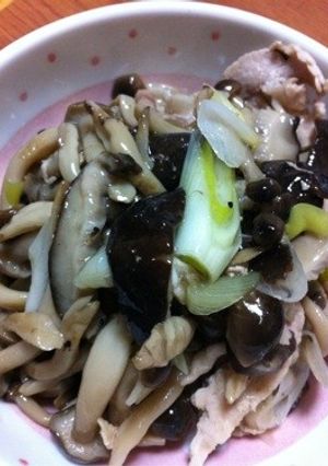 キノコと豚肉の酒蒸煮-レシピのメイン写真