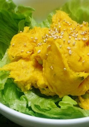かぼちゃとお豆のサラダ-レシピのメイン写真