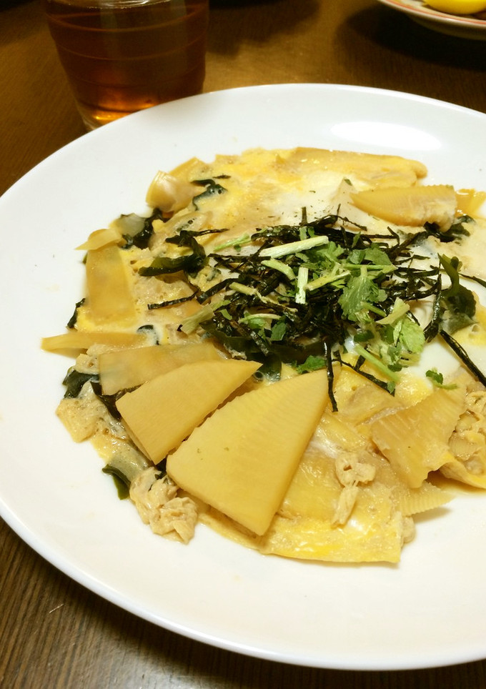 筍とわかめの卵とじ～^_^-レシピのメイン写真
