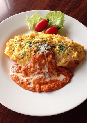 濃厚！蟹トマトクリームオムライス-レシピのメイン写真