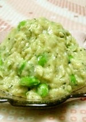 新玉葱と枝豆の白味噌バジル和え-レシピのメイン写真