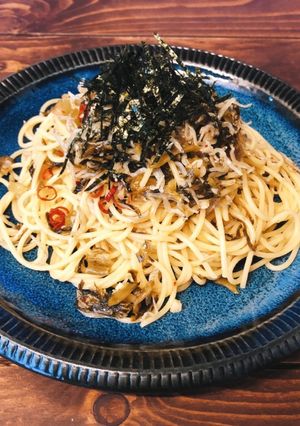 高菜とちりめんジャコのパスタ-レシピのメイン写真