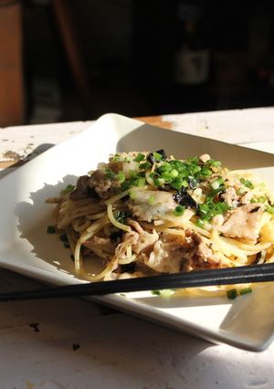 海苔と豚肉の和パスタ-レシピのメイン写真